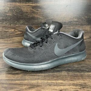Nike Free RN Flyknit Grey Black Casual Sneakers Women’s Size US 9 380840-003